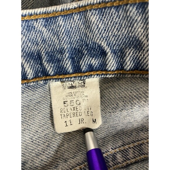 VTG 90s Levi's 550 Relaxed Fit Tapered Leg Jeans Red Tab Women's 11 JR M 30X30.5 - Picture 11 of 16